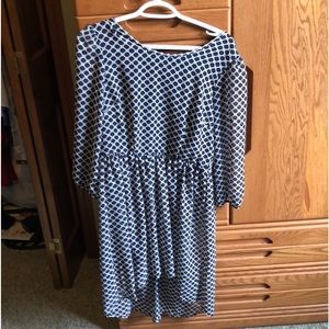 Black and blue dress